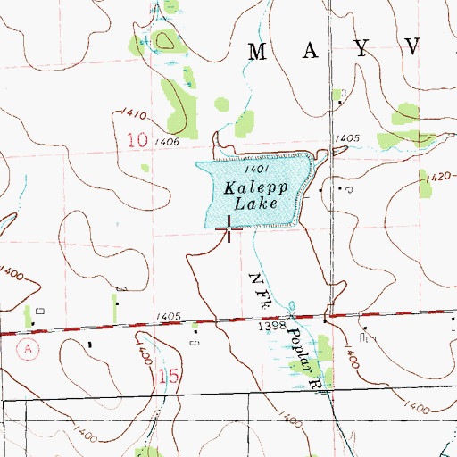 Topographic Map of Kalepp Dam, WI
