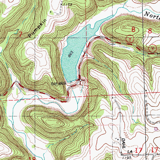 Topographic Map of Runge Hollow Lake 30, WI
