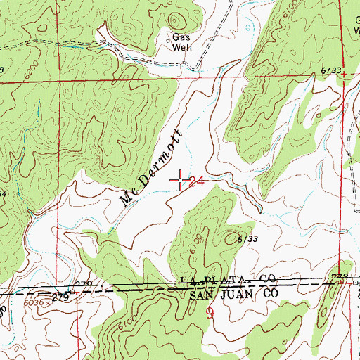 Topographic Map of Coyote Gulch, CO