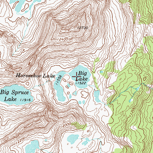 Topographic Map of Big Lake, CO