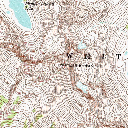 Topographic Map of Eagle Peak, CO