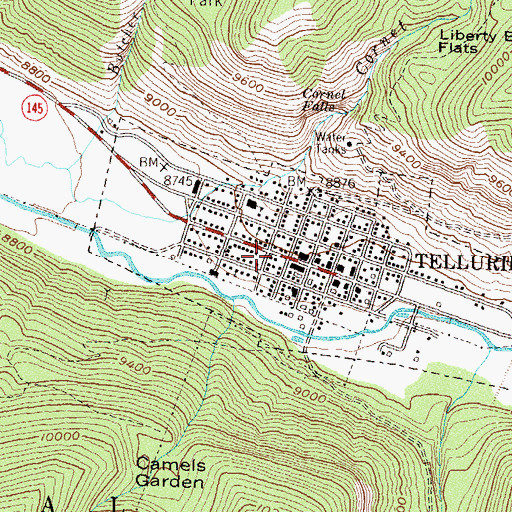 Topographic Map of San Miguel County Court House, CO