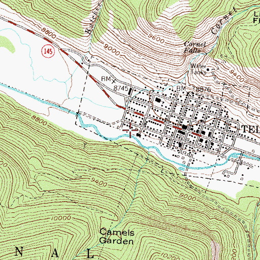 Topographic Map of Telluride Medical Center, CO