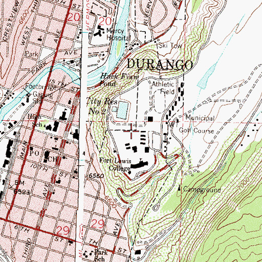 Topographic Map of Mears Hall, CO
