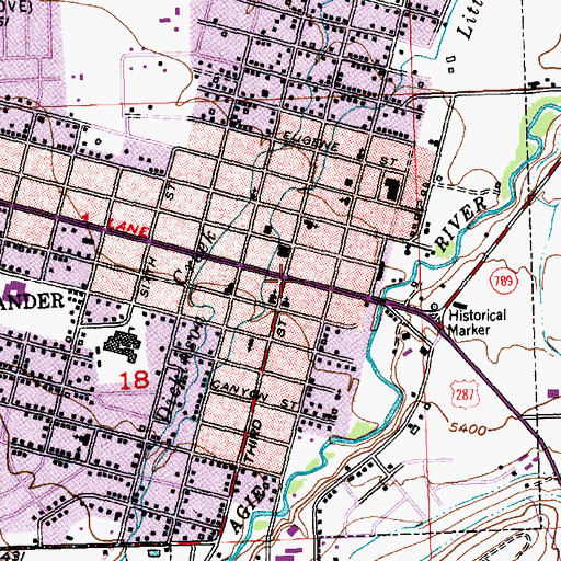 Topographic Map of Southside School, WY