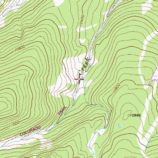 Topographic Map of Jacque Creek, CO