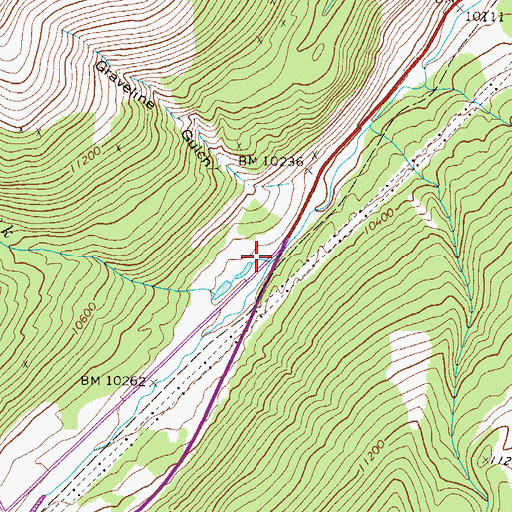 Topographic Map of Copper Creek, CO