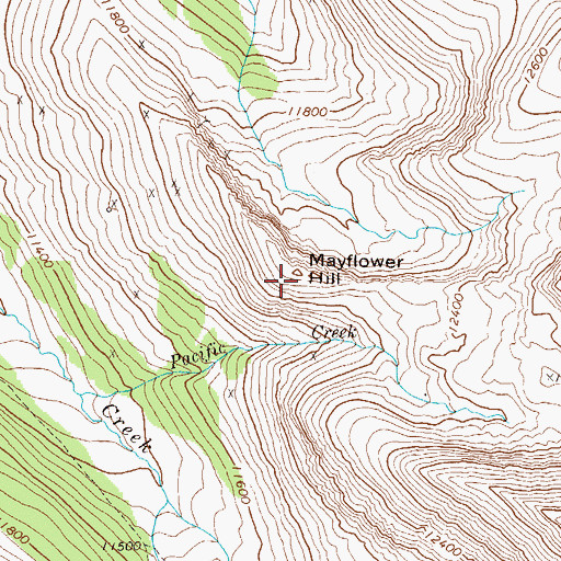 Topographic Map of Mayflower Hill, CO