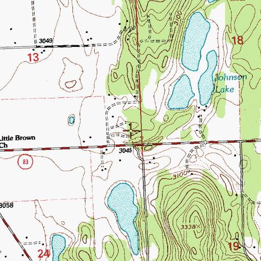 Topographic Map of Bigfork Christian Church, MT