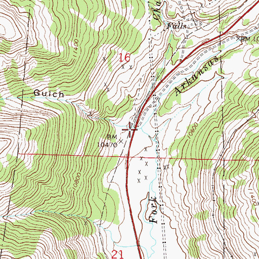 Topographic Map of Chalk Creek, CO