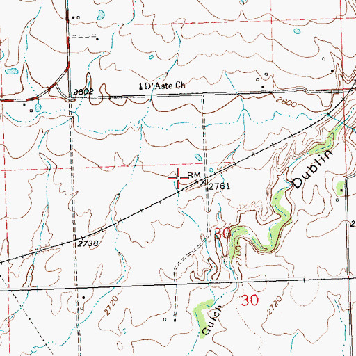 Topographic Map of D'Aste (historical), MT