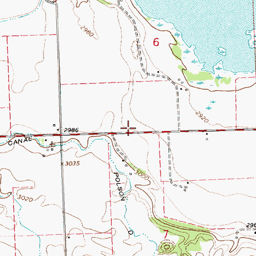 Topographic Map of Peaceful Haven Mobile Home Park, MT