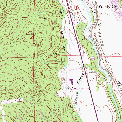 Topographic Map of Smith and Rex Ditch, CO