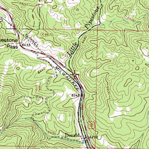 Topographic Map of Latrobe (historical), MT