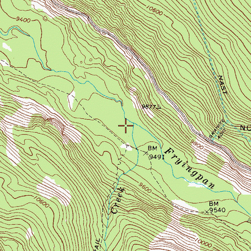 Topographic Map of Granite Creek, CO