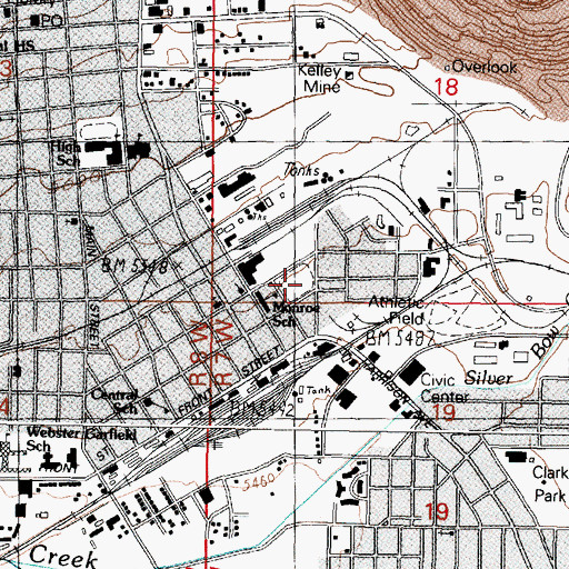 Topographic Map of Hebgen Childrens Park, MT