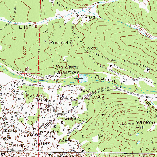 Topographic Map of Big Evans Reservoir, CO