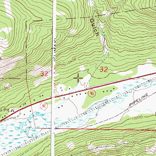 Topographic Map of Buckeye Gulch, CO