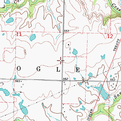 Topographic Map of First Assembly of God Church, OK