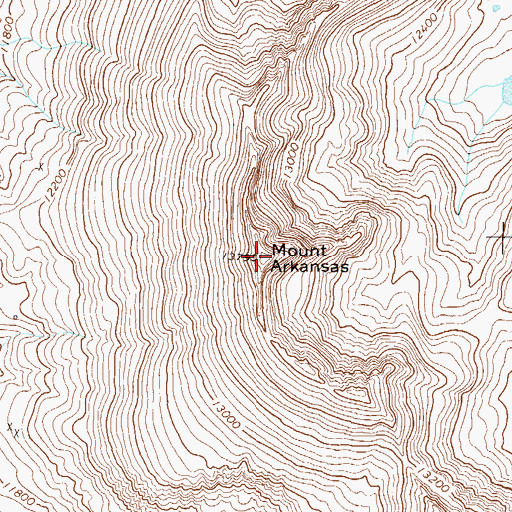 Topographic Map of Mount Arkansas, CO