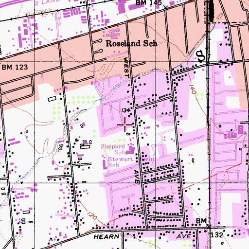 Topographic Map of Roseland, CA
