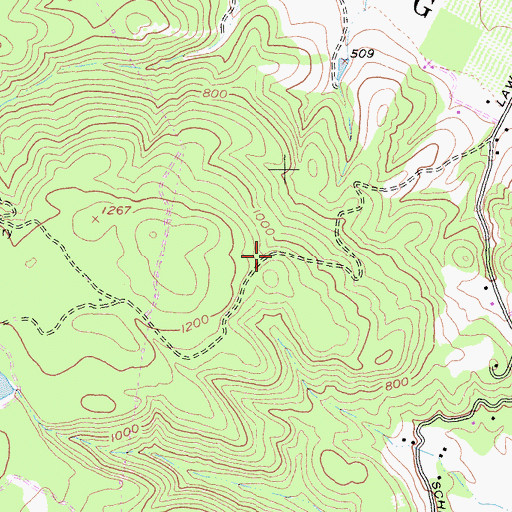 Topographic Map of Lawndale Trail, CA