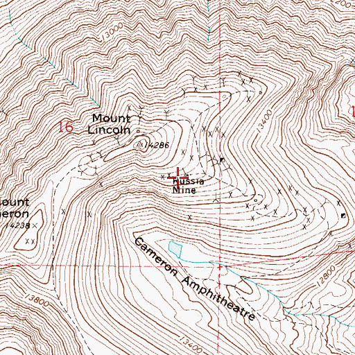 Topographic Map of Russia Mine, CO