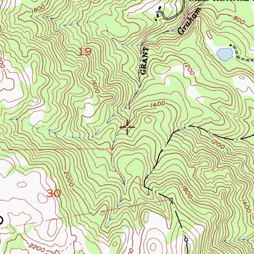 Topographic Map of Mountain Trail, CA