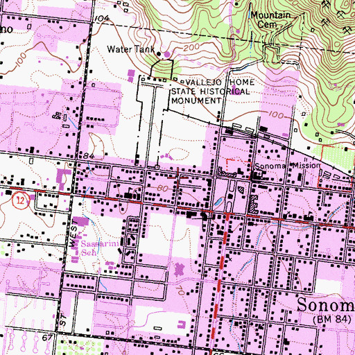 Topographic Map of Casita Adobe, CA