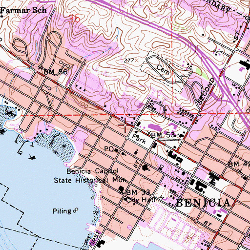 Topographic Map of Northgate Christian Church, CA