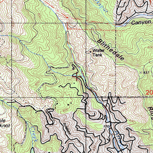 Topographic Map of Galena Creek, CA