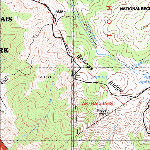 Topographic Map of Ballou Point, CA