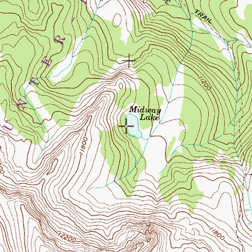 Topographic Map of Midway Lake, CO
