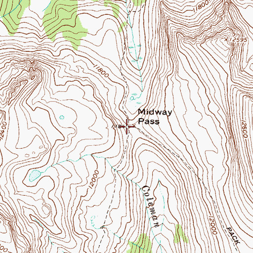 Topographic Map of Midway Pass, CO