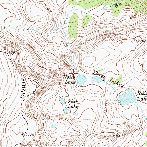 Topographic Map of Notch Lake, CO