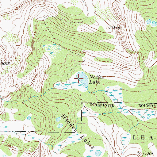 Topographic Map of Native Lake, CO