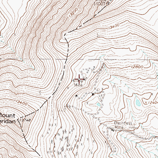 Topographic Map of Hilltop Mine, CO