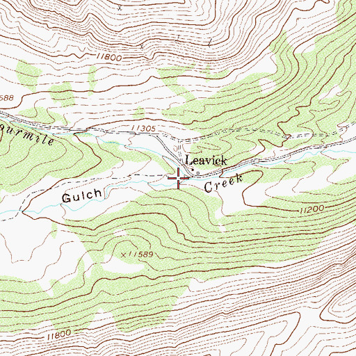 Topographic Map of Leavick (historical), CO