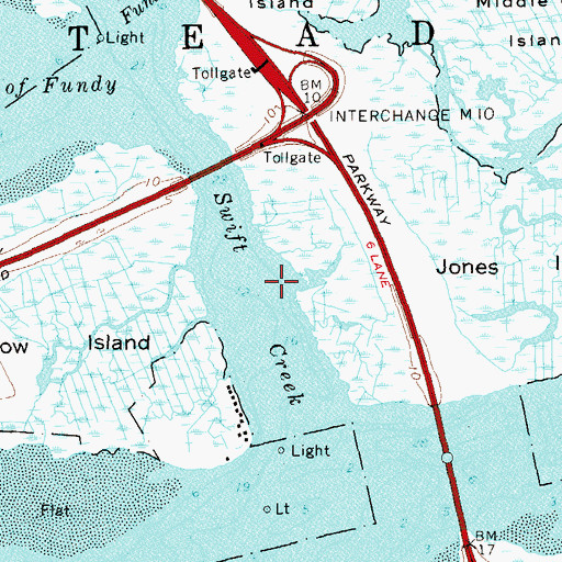 Topographic Map of Hempstead Bay, NY