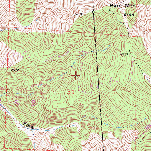 Topographic Map of Dawson Peak Trail, CA