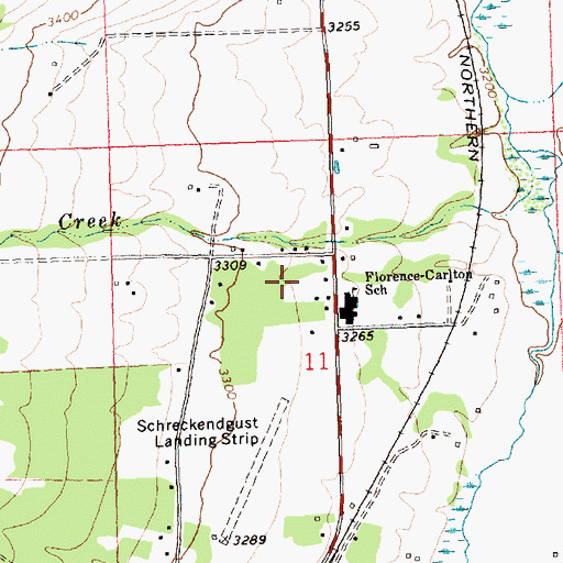 Topographic Map of Bitterroot Pines, MT