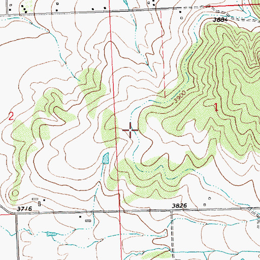 Topographic Map of Ponderosa Mobile Home Park, MT