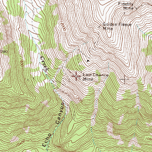 Topographic Map of Last Chance Mine, CO