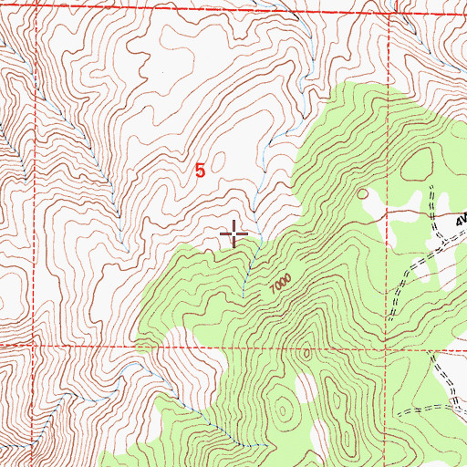 Topographic Map of Bob White Prospect, CA