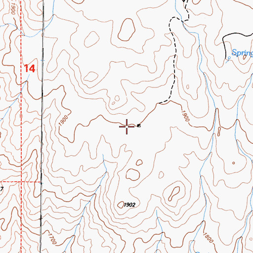 Topographic Map of Maid of Erin Mine, CA