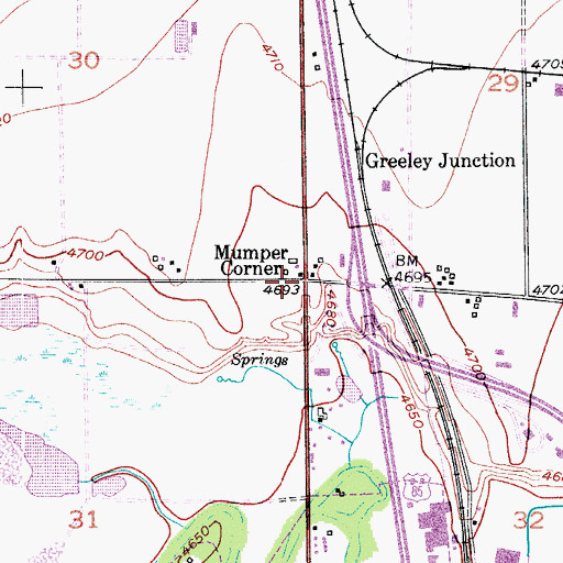 Topographic Map of Mumper Corner, CO