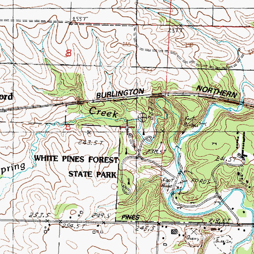 Topographic Map of Spring Creek Campground, IL