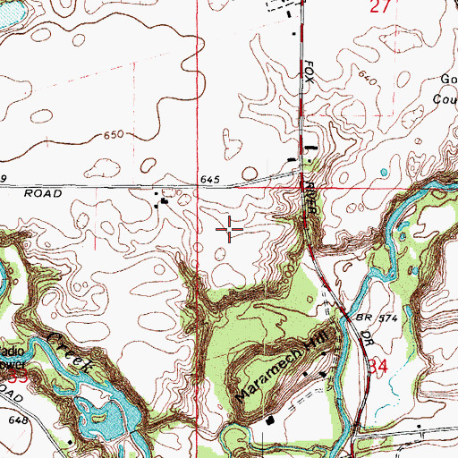 Topographic Map of Maramach Forest Preserve, IL