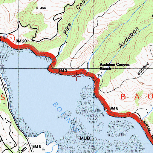 Topographic Map of Garden Club Canyon, CA