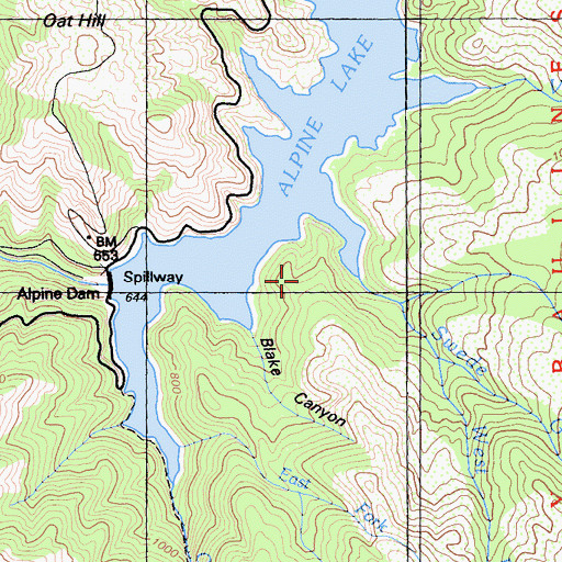 Topographic Map of Helen Markt Trail, CA